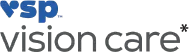 Logo of VSP Vision Care with "vsp" in blue lowercase letters above "vision care" in gray, accompanied by a small asterisk.