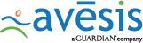 Logo of avesis, a Guardian company, featuring stylized blue and green text with an abstract figure.